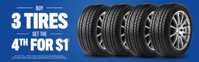 Buy 3 tires, get the 4th for $1